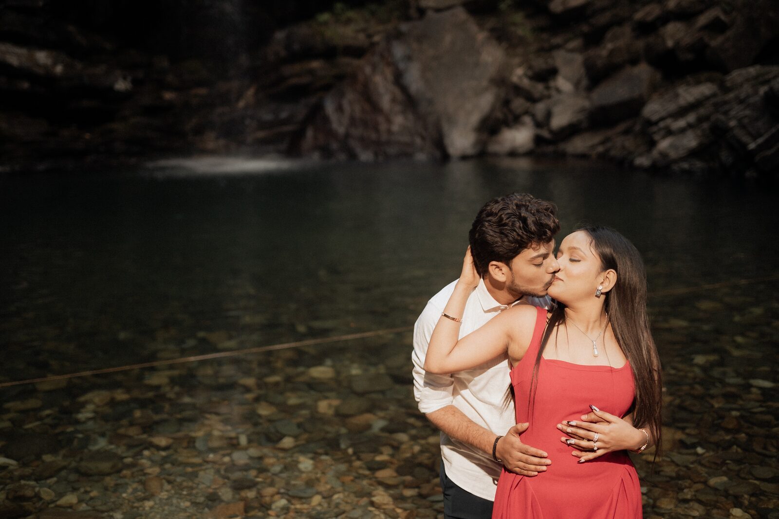 Pre-wedding shoot at Bhalugaad waterfall · PickYouPic