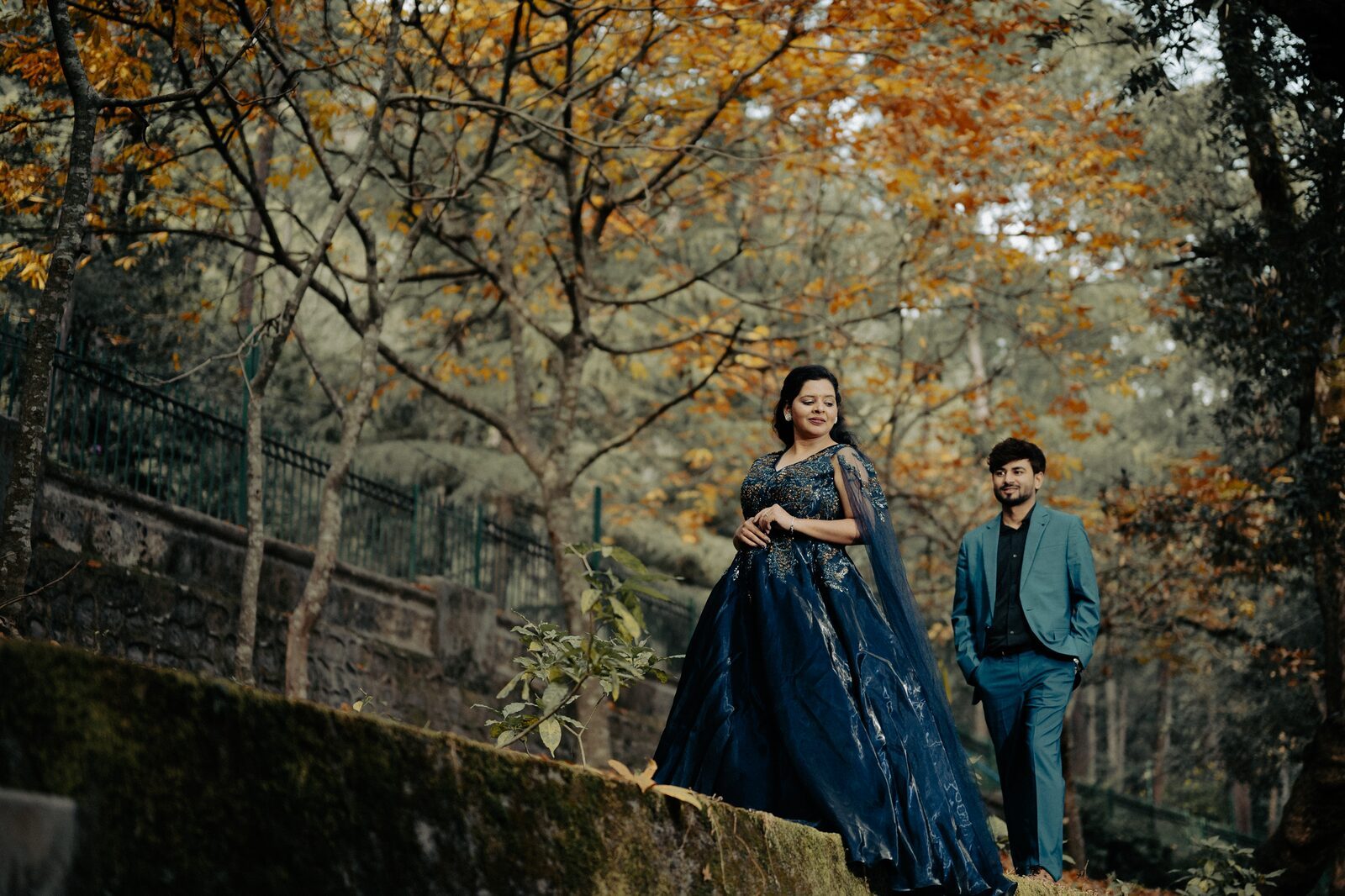 Pre-wedding shoot in Nainital — autumn woods · PickYouPic
