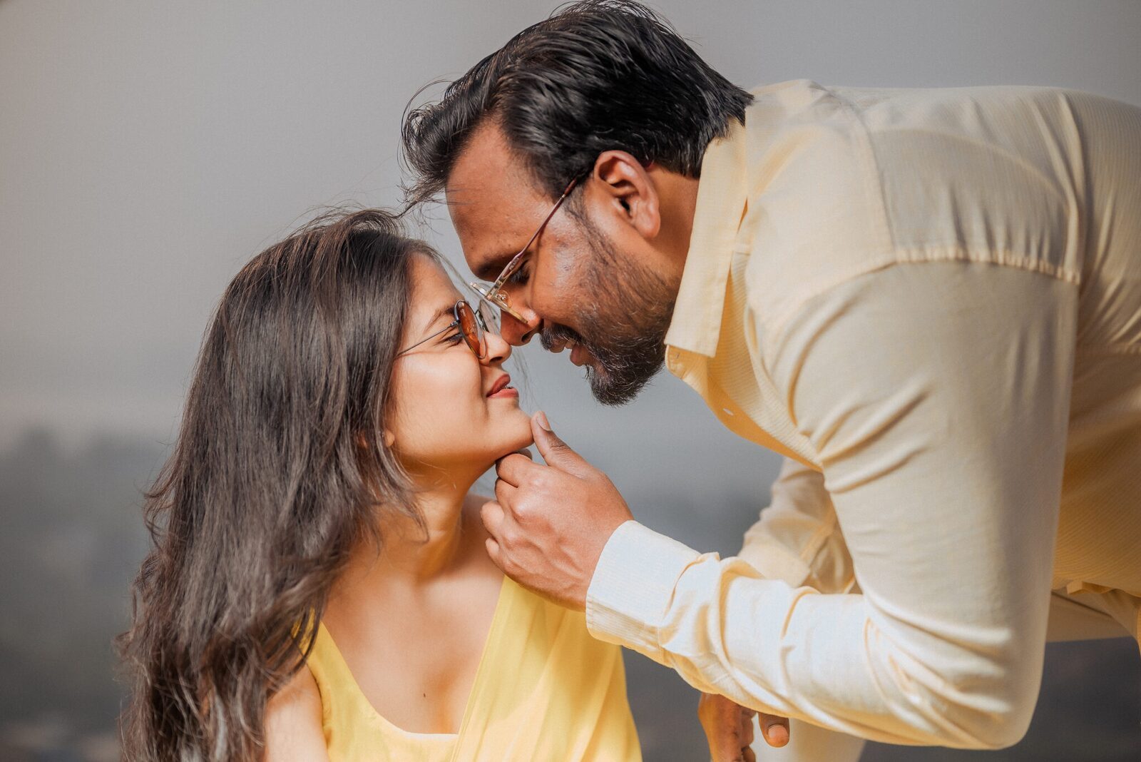Pre-wedding shoot at Pabhosa hill, Prayagraj — portrait · PickYouPic