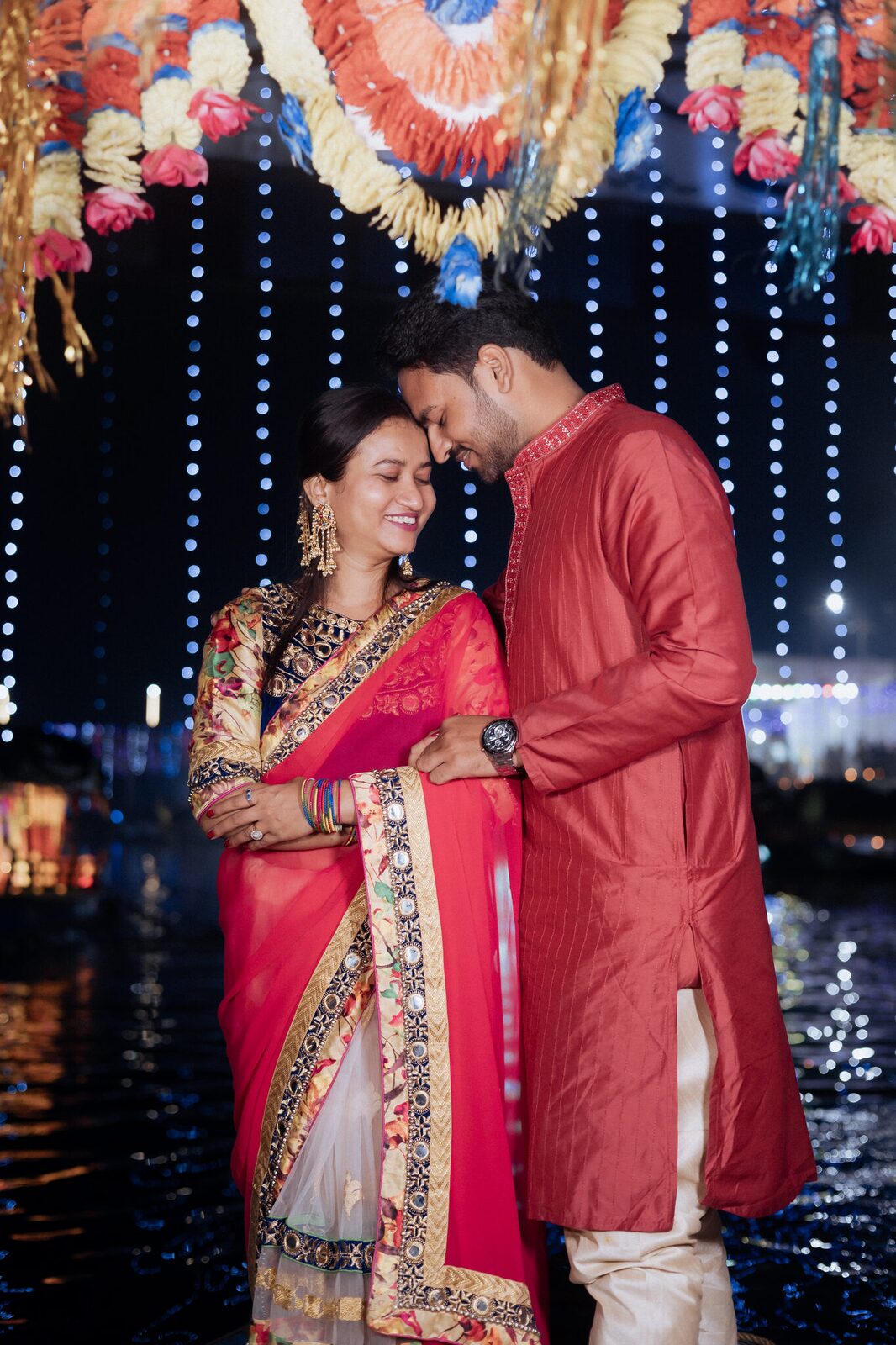 Forehead-to-forehead on the boat at Ram Ghat, Chitrakoot
